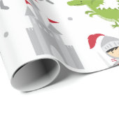 Cute Knight and Castles Wrapping Paper Cadeaupapier (Rol Hoek)