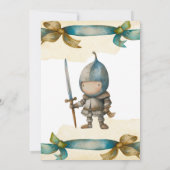 Cute Knight Dragon Castle Birthday Party Kids Kaart (Achterkant)
