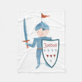 Cute knight-gepersonaliseerde fleece deken (Voorkant)