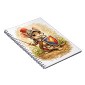 Cute Knight Mouse Spiral Notebook Notitieboek (Rechterzijde)