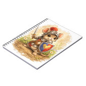 Cute Knight Mouse Spiral Notebook Notitieboek (Linkerzijde)