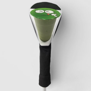 Cute Knipogende Groene Kikker Matcha Boba Melk The Golfheadcover