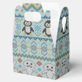 Cute Knits Penguin and Seal Pattern Bedankdoosjes (Geopend)