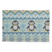 Cute Knits Penguin and Seal Pattern Kussensloop (Achterkant)