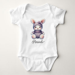 Cute Knitted Baby Bunny Romper