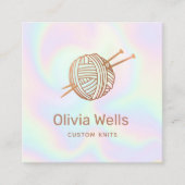 Cute Knitters Knitting Crochet Ball Visitekaartje (Voorkant)