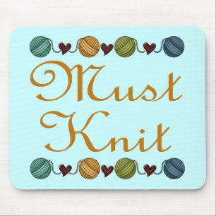 Cute Knitting moet Cnit Gift Muismat