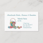 Cute Knitting or Crochet Visitekaartje (Voorkant)