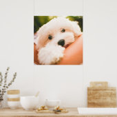 Cute & knuffelbare hond Close-Up poster (Keuken)