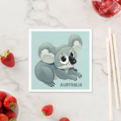 Cute Koala aangepast tekstpapier servetten (Insitu)