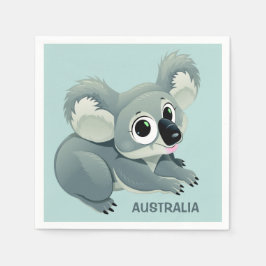 Cute Koala aangepast tekstpapier servetten