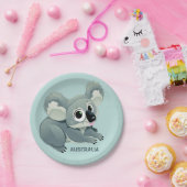Cute Koala aangepaste borden voor tekstpapier Papieren Bordje (Feest)