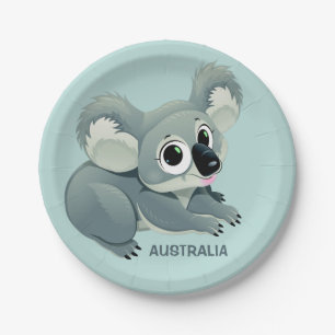 Cute Koala aangepaste borden voor tekstpapier Papieren Bordje