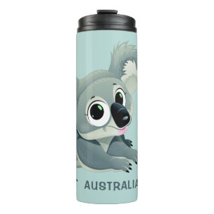 Cute Koala aangepaste naam & teksttumbler Thermosbeker