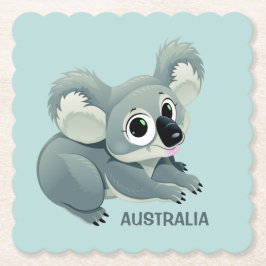 Cute Koala aangepaste onderzetters voor tekstpapie