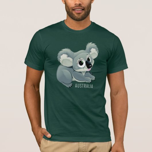 Cute Koala aangepaste shirten en jassen T-shirt (Voorkant)