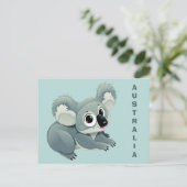 Cute Koala aangepaste tekst briefkaart (Staand voorkant)