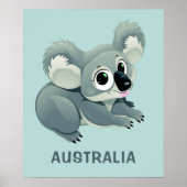 Cute Koala aangepaste tekst poster (Voorkant)