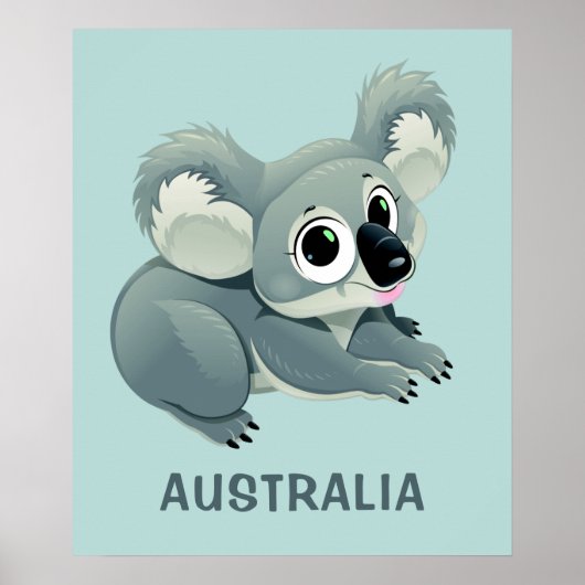 Cute Koala aangepaste tekst poster (Voorkant)
