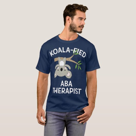 Cute Koala ABA Therapist Funny Pun Autisme Gift T-shirt (Voorkant volledig)