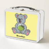 Cute koala and coconut cartoon illustration  (Voorkant)