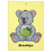 Cute koala and coconut cartoon illustration  klembord (Achterkant)