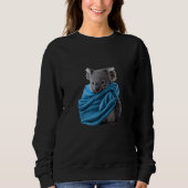 Cute Koala Animal Cuddling with Blue Blanket Koala Trui (Voorkant)