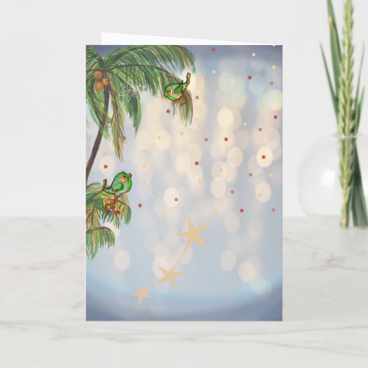 Cute Koala Australian Christmas Card | Palm tree Feestdagen Kaart (Achterkant)