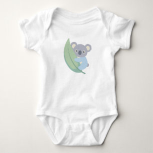 Cute Koala Baby Bodysuit – Leaf Hug Jungle Outfit