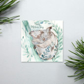 Cute Koala Baby Hug Waterverf Animal Moederdag