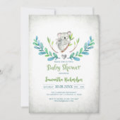 Cute Koala Baby Shower Uitnodiging (Voorkant)