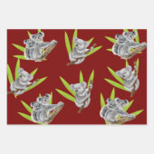 Cute Koala & Bamboo Tree Modern Art Inpakpapier Vel (Voorkant 3)