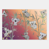 Cute Koala & Bamboo Tree Modern Art Inpakpapier Vel (Voorkant 2)