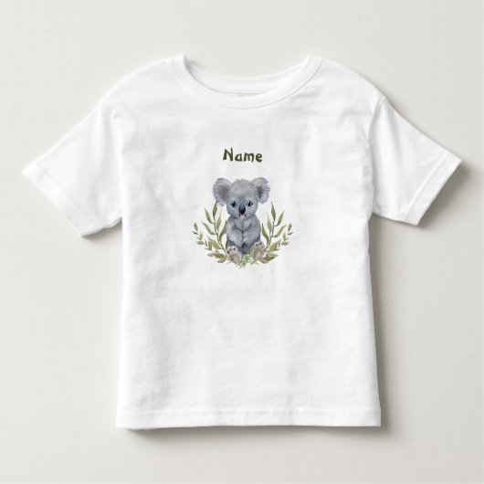 Cute Koala Bear with Leaves Kinder Shirts (Voorkant)