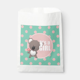 Cute Koala Beer Baby Girl Bedankzakje
