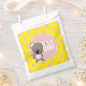 Cute Koala Beer Baby Girl Bedankzakje (Geknipt)