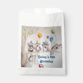 Cute Koala Beer Birthday Animal Party Favor Bags Bedankzakje