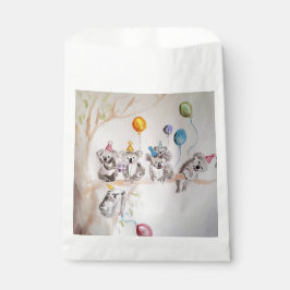 Cute Koala Beer Birthday Animal Party Favor Bags Bedankzakje