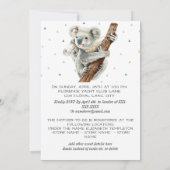 Cute Koala Beer bundel Joy Baby shower Kaart (Achterkant)