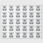 Cute Koala Beer Cadeaupapier (Vlak)