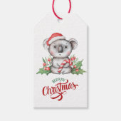 Cute Koala Beer Candy Cane Cadeaulabel (Voorkant)