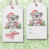 Cute Koala Beer Candy Cane Cadeaulabel
