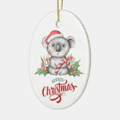 Cute Koala Beer Candy Cane Kinderen Keramisch Ornament (Links)