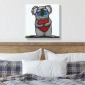 Cute Koala Beer Canvas Afdruk (Insitu (Slaapkamer))