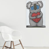 Cute Koala Beer Canvas Afdruk