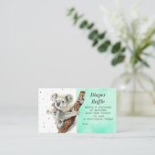 Cute Koala Beer Diaper Raffle Baby shower Ticket (Staand voorkant)
