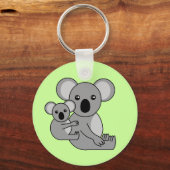 Cute Koala Beer en Baby Sleutelhanger (Voorkant)
