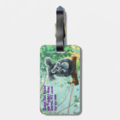Cute Koala Beer en Baby voor en achter Bagagelabel (Achterkant verticaal)
