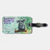 Cute Koala Beer en Baby voor en achter Bagagelabel (Achterkant horizontaal)