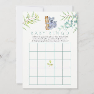 Cute Koala Beer Eucalyptus Leaves Baby Bingo